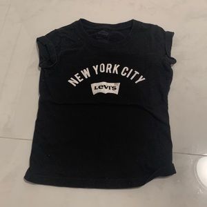 Black Levis NYC Kids Crop Top Tee